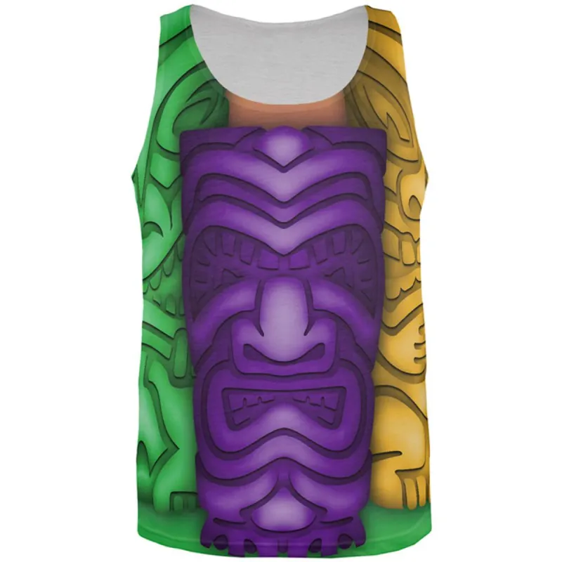 Mardi Gras Tiki Glass Party All Over Mens Tank Top sold by Old Glory