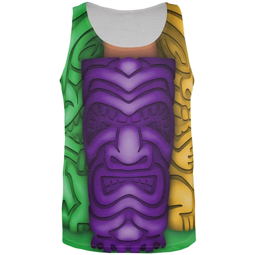 Mardi Gras Tiki Glass Party All Over Mens Tank Top sold by Old Glory