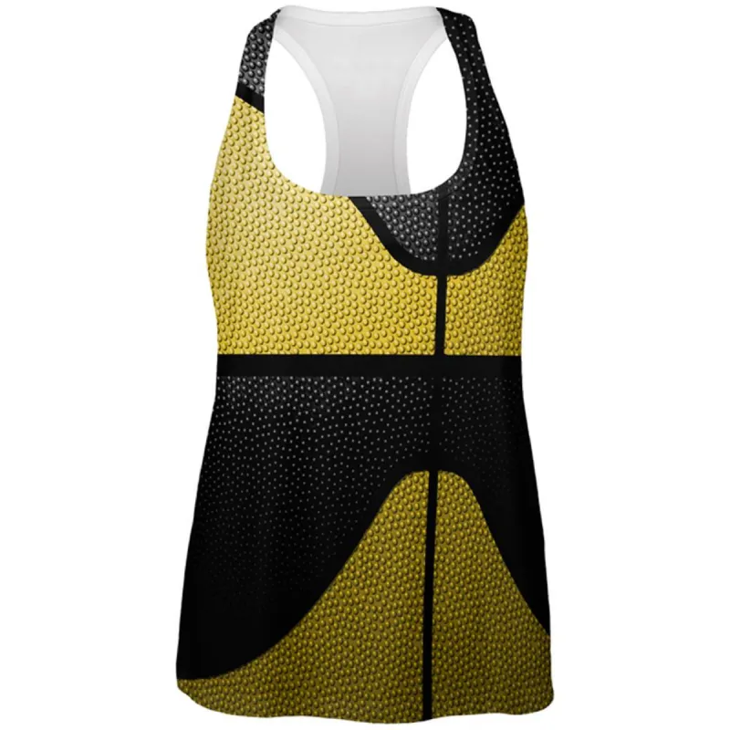Championship Basketball Yellow & Black All Over Womens Work Out Tank Top sold by Old Glory