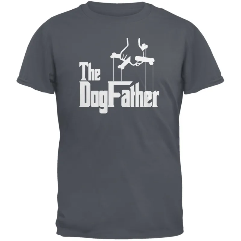 Fathers Day - The Dog Father Charcoal Grey Adult T-Shirt sold by Old Glory