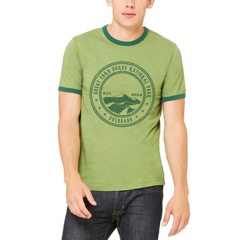Great Sand Dunes National Park Vintage Mens Ringer T Shirt sold by Old Glory