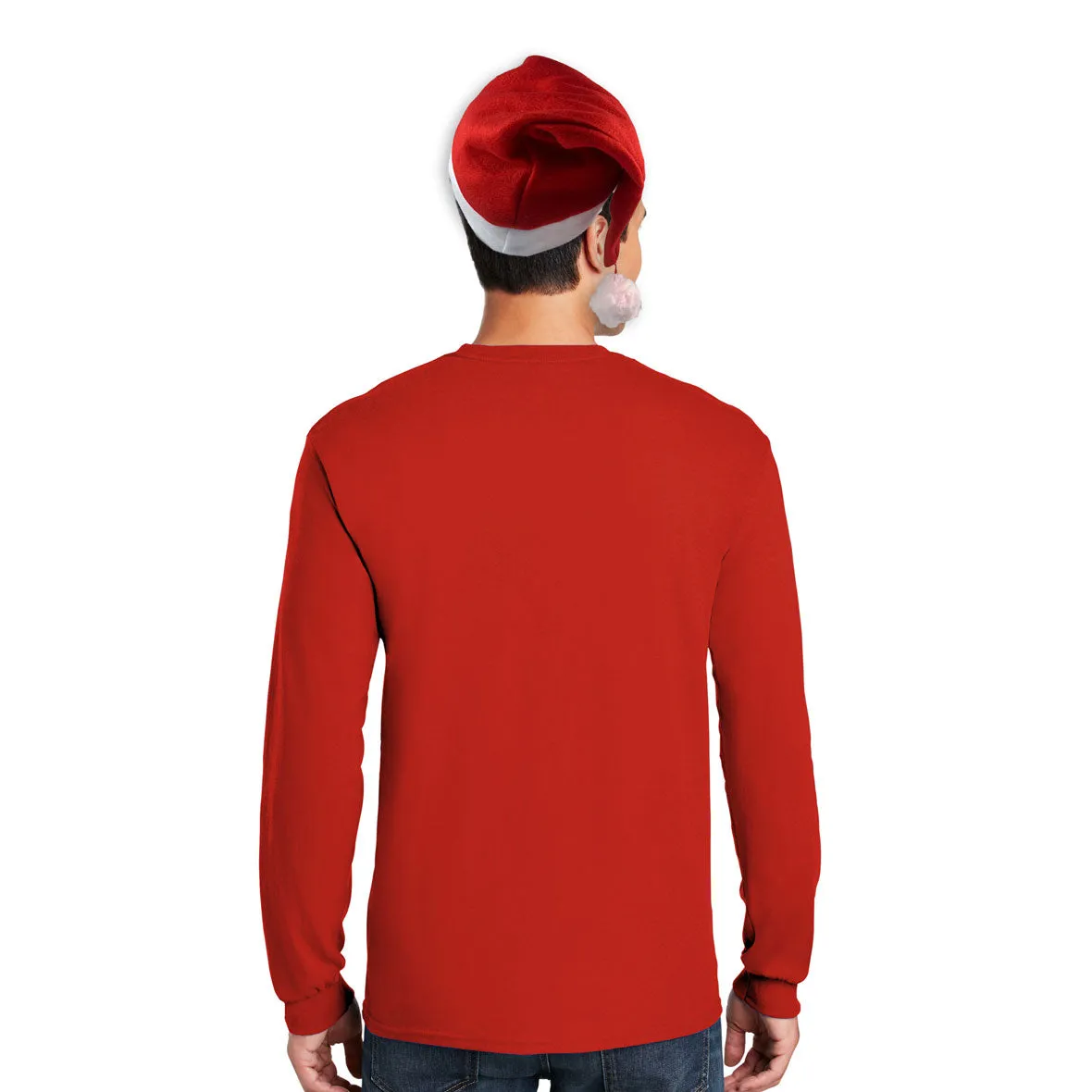 Christmas Costume Santa Claus Mens Long Sleeve Costume T Shirt with Santa Hat sold by Old Glory product image thumbnail 2