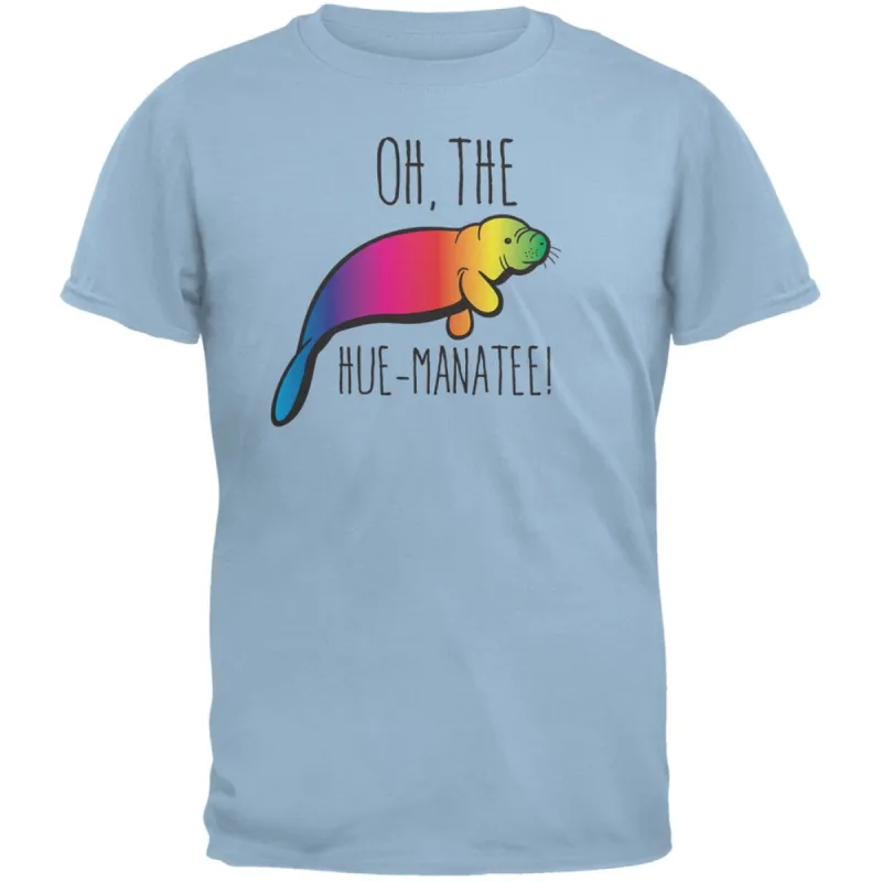 PAWS - Oh The Hue-Manatee Light Blue Adult T-Shirt sold by Old Glory