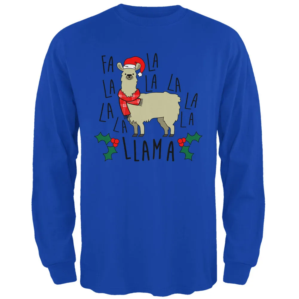 Christmas Fa La Llama Mens Long Sleeve T Shirt sold by Old Glory product image thumbnail 2