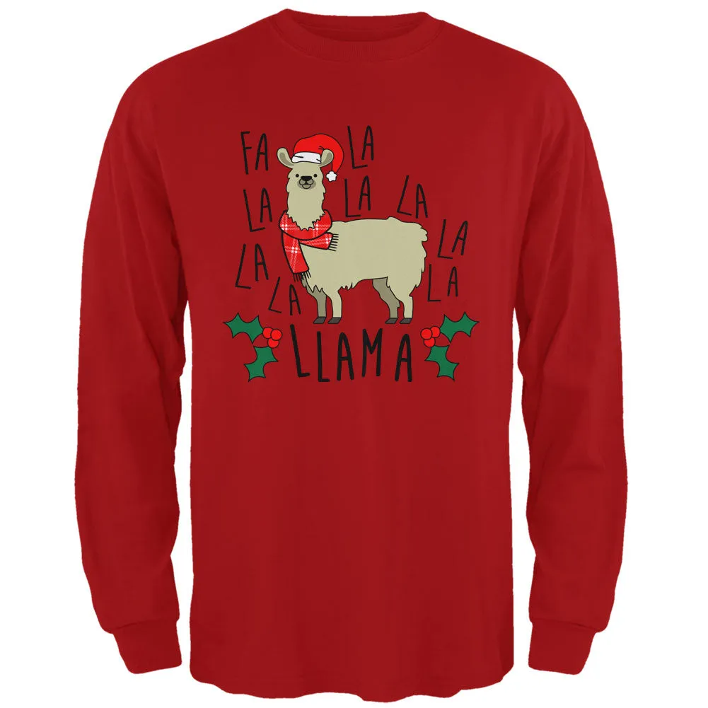 Christmas Fa La Llama Mens Long Sleeve T Shirt sold by Old Glory product image thumbnail 3