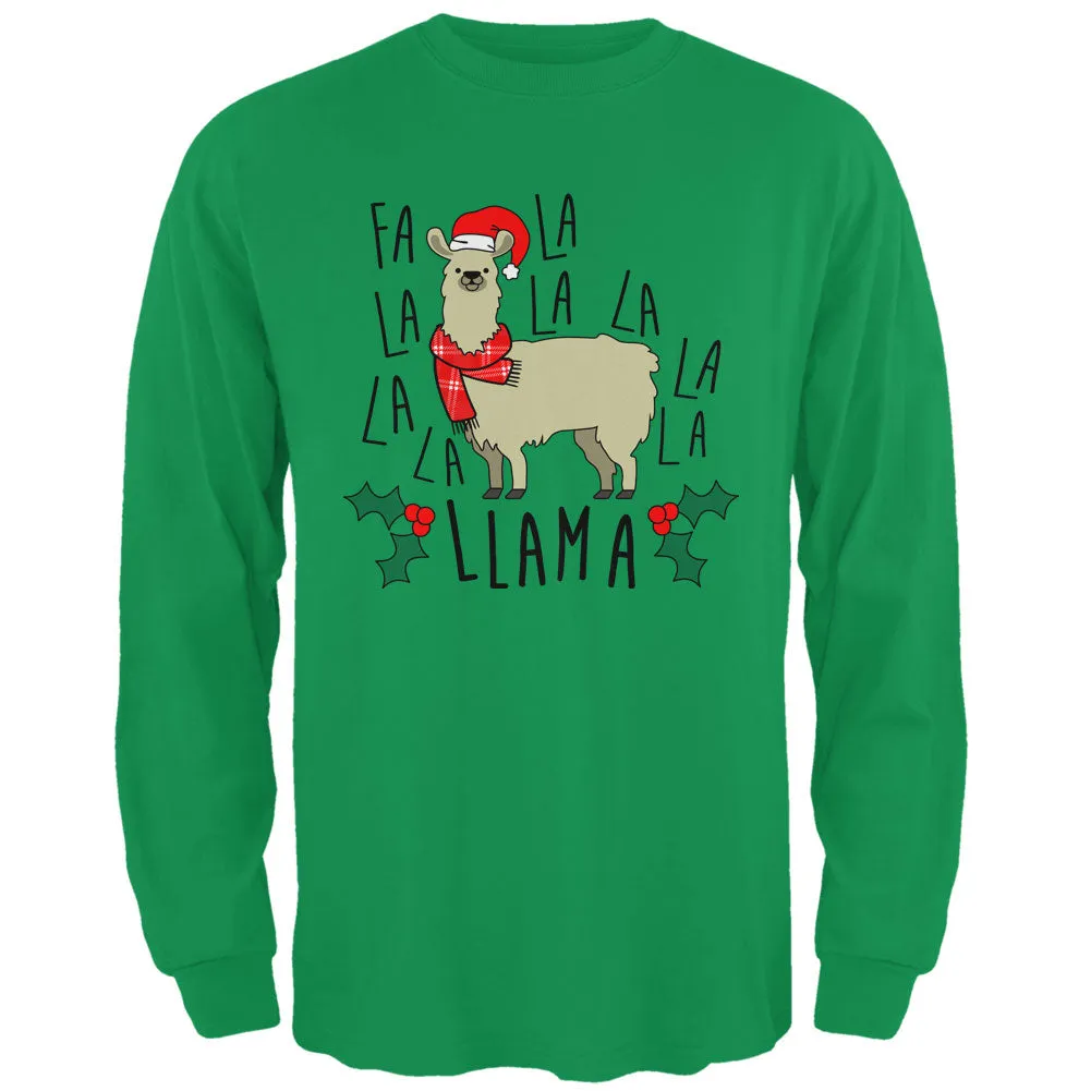 Christmas Fa La Llama Mens Long Sleeve T Shirt sold by Old Glory product image thumbnail 4