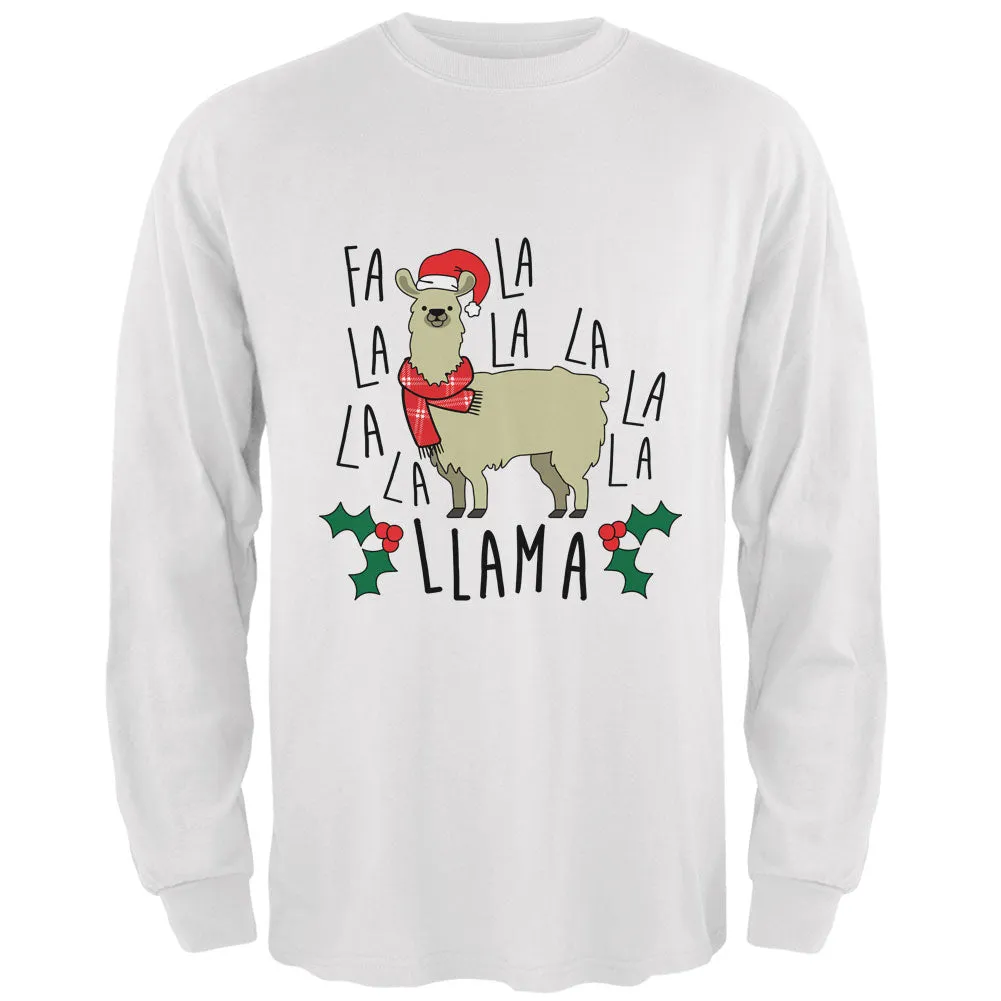Christmas Fa La Llama Mens Long Sleeve T Shirt sold by Old Glory