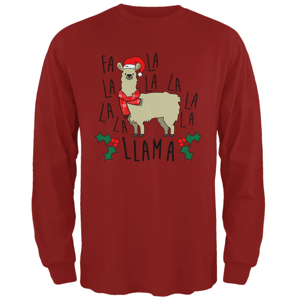 Christmas Fa La Llama Mens Long Sleeve T Shirt sold by Old Glory product image thumbnail 5