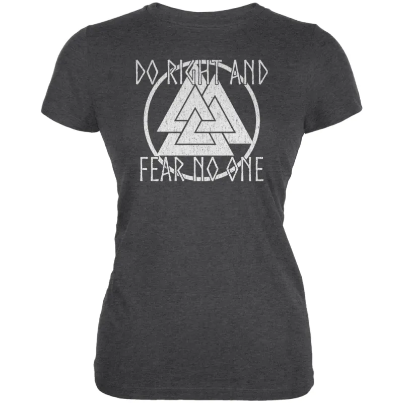 Do Right Fear No One Valknut Viking Odin Juniors Soft T Shirt sold by Old Glory
