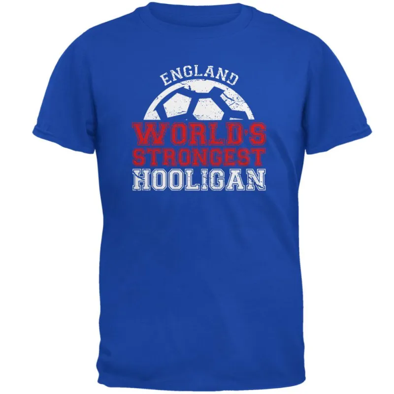 World Cup World's Strongest Hooligan England Mens Soft T Shirt sold by Old Glory