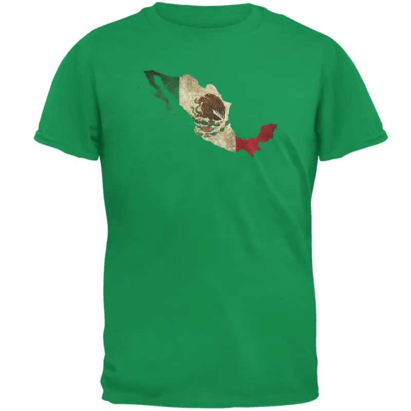 Cinco de Mayo - Mexico Silhouette Irish Green Adult T-Shirt sold by Old Glory