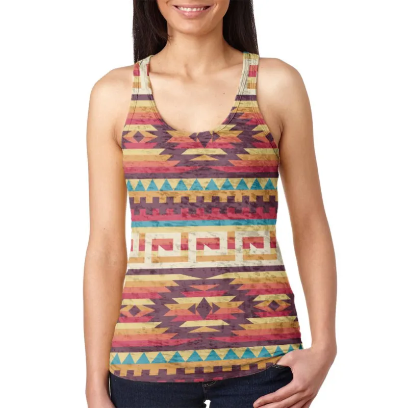 Native American Pattern Juniors Burnout Racerback Tank Top sold by Old Glory