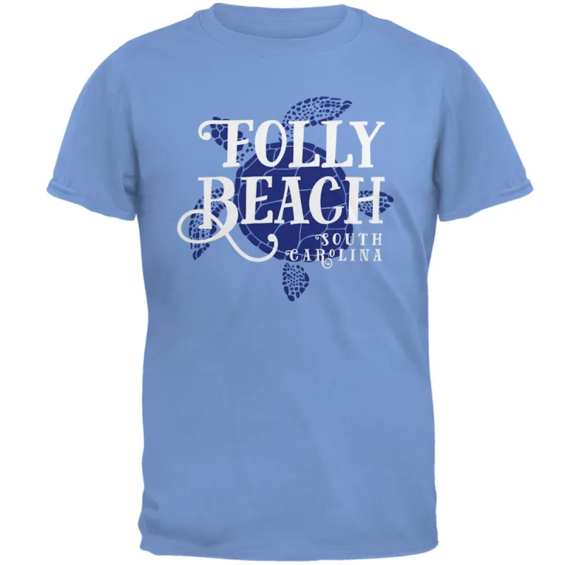 Summer Sun Sea Turtle Folly Beach Mens T Shirt sold by Old Glory