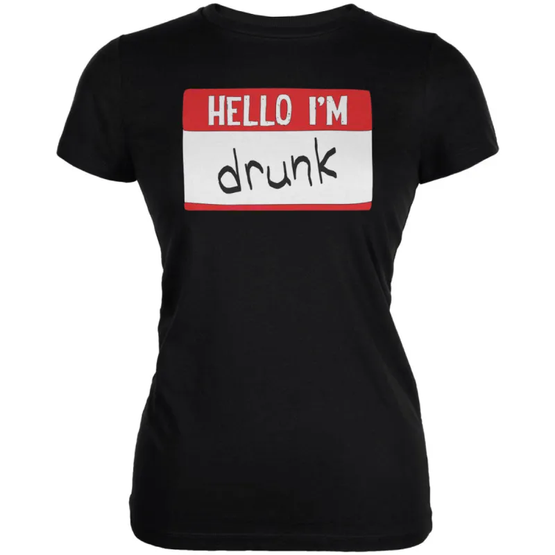 Halloween Hello I'm Drunk Juniors Soft T Shirt sold by Old Glory