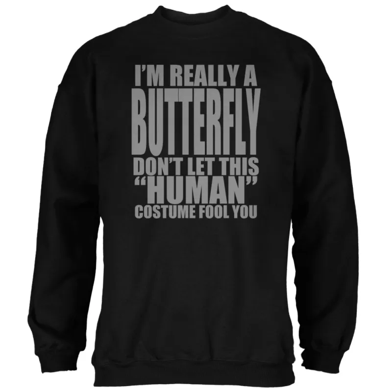 Halloween Human Butterfly Costume Mens Sweatshirt sold by Old Glory