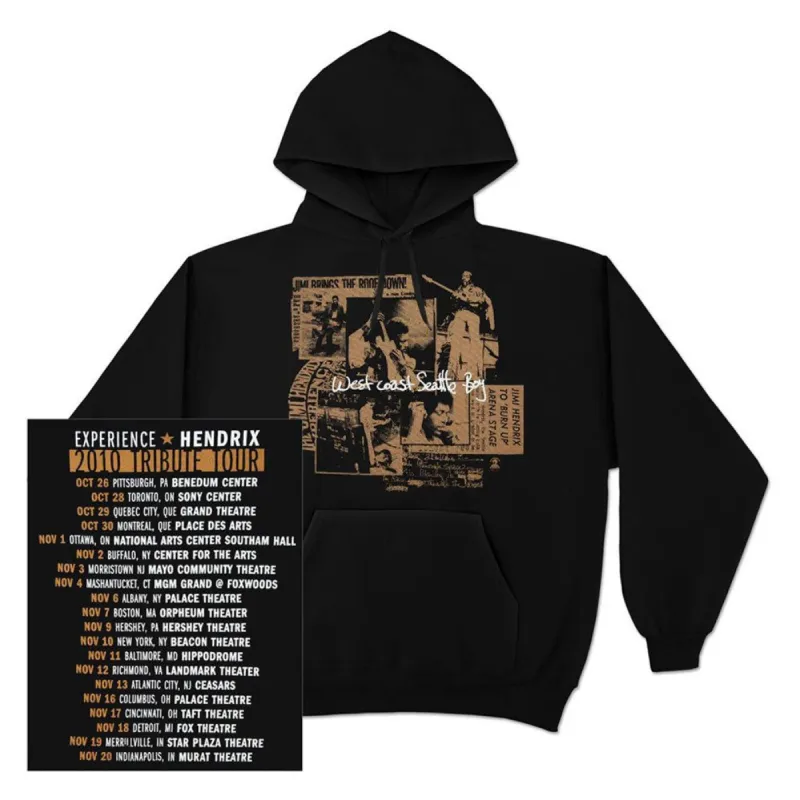 Jimi Hendrix - West Coast Seattle Boy Mens Hoodie sold by Old Glory