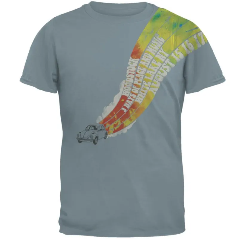 Woodstock - Road To Travel Adult Grey T-Shirt sold by Old Glory
