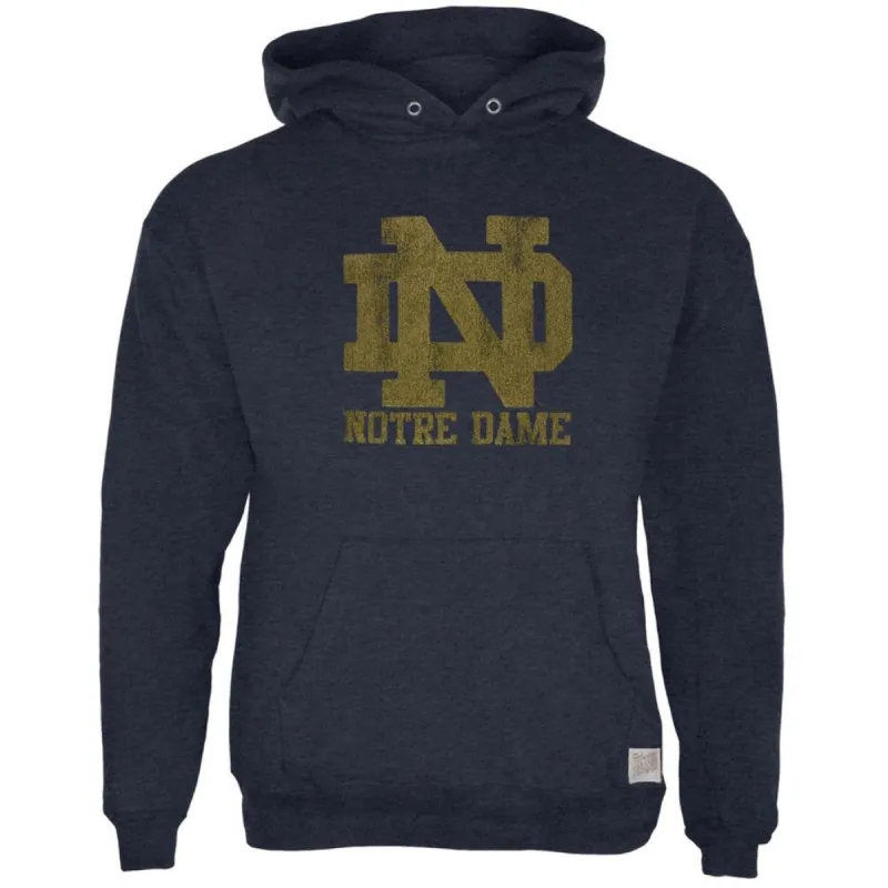 Notre Dame Fighting Irish - Distressed ND Logo Tri-Blend Adult Hoodie sold by Old Glory