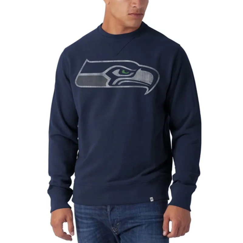 Seattle Seahawks - Seahawk Logo Striker Midnight  Premium Crew Neck Sweatshirt sold by Old Glory