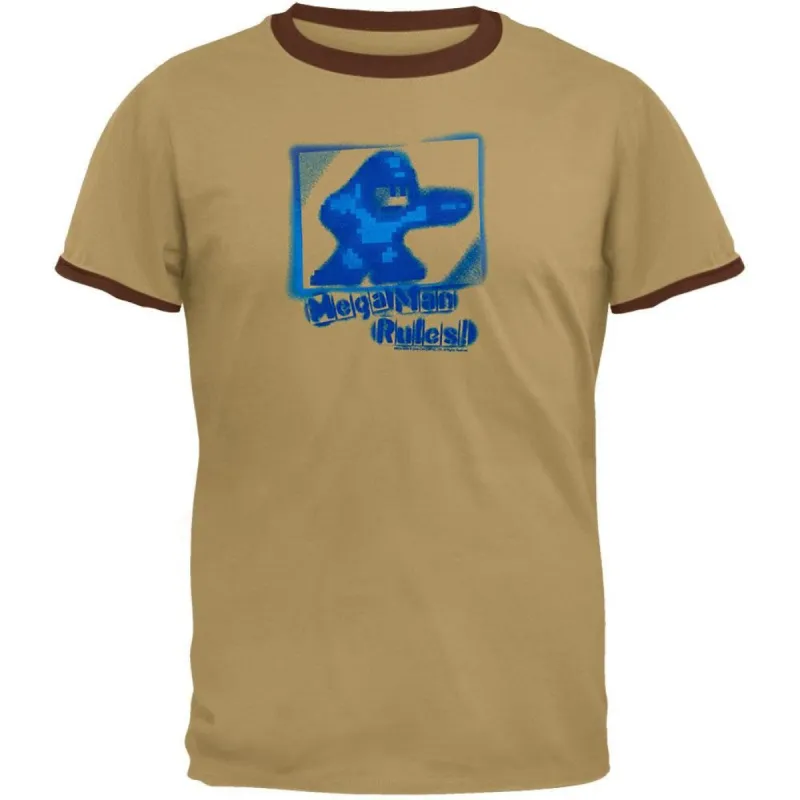 Mega Man - Mega Man Rules Ringer T-Shirt sold by Old Glory