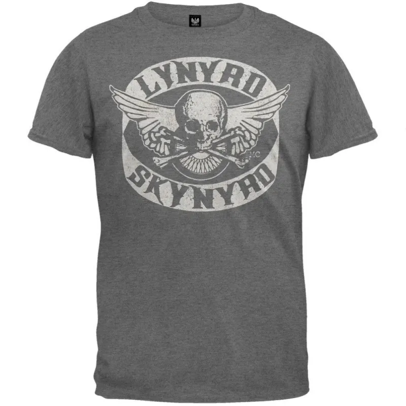 Lynyrd Skynyrd - Biker Patch Grey T-Shirt sold by Old Glory