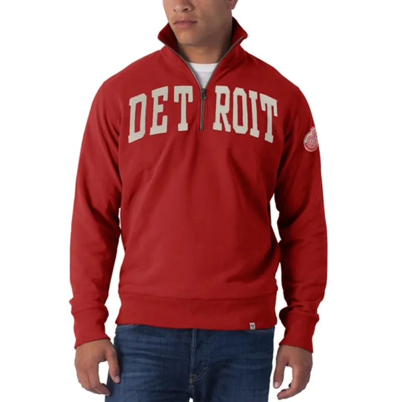 Detroit Red Wings - Striker 1/4 Zip Premium Sweatshirt sold by Old Glory