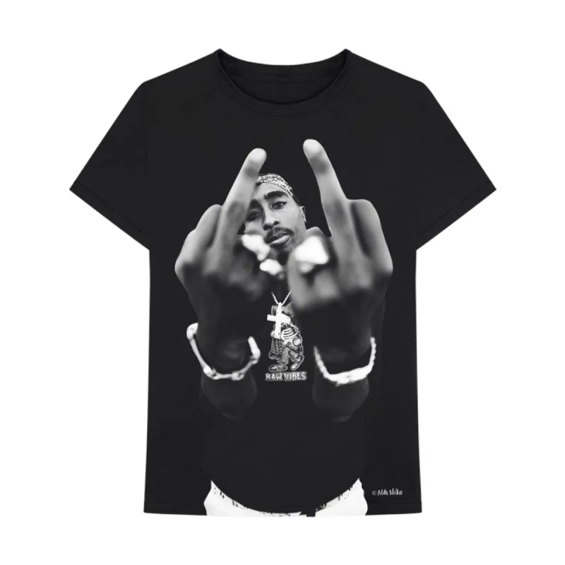 Tupac - Middle Finger Mens T Shirt sold by Old Glory