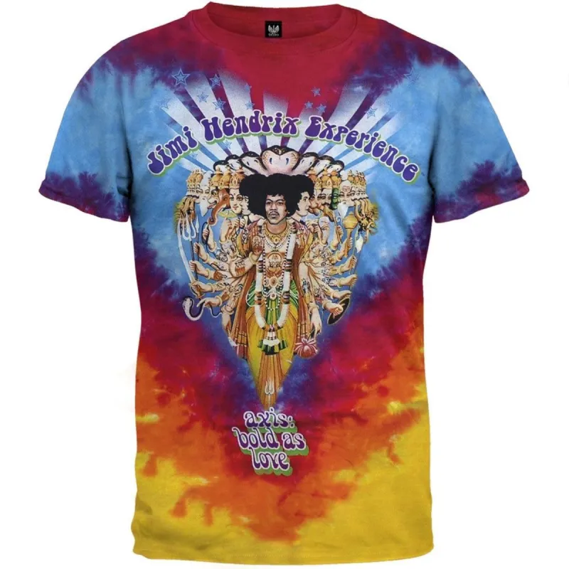 Jimi Hendrix - Axis Bold As Love Tie Dye Mens T Shirt sold by Old Glory