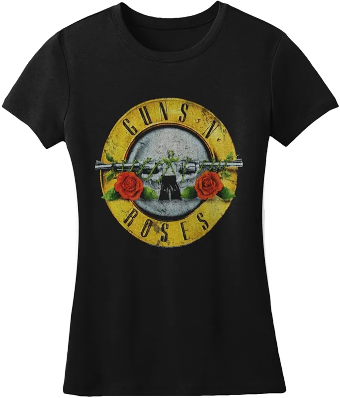 Guns N Roses - Distressed Bullet Juniors T Shirt sold by Old Glory
