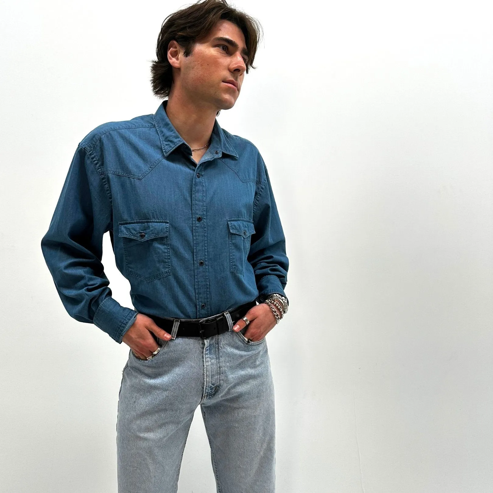 Men's Shirt Light Denim sold by Old Gringo product image thumbnail 2