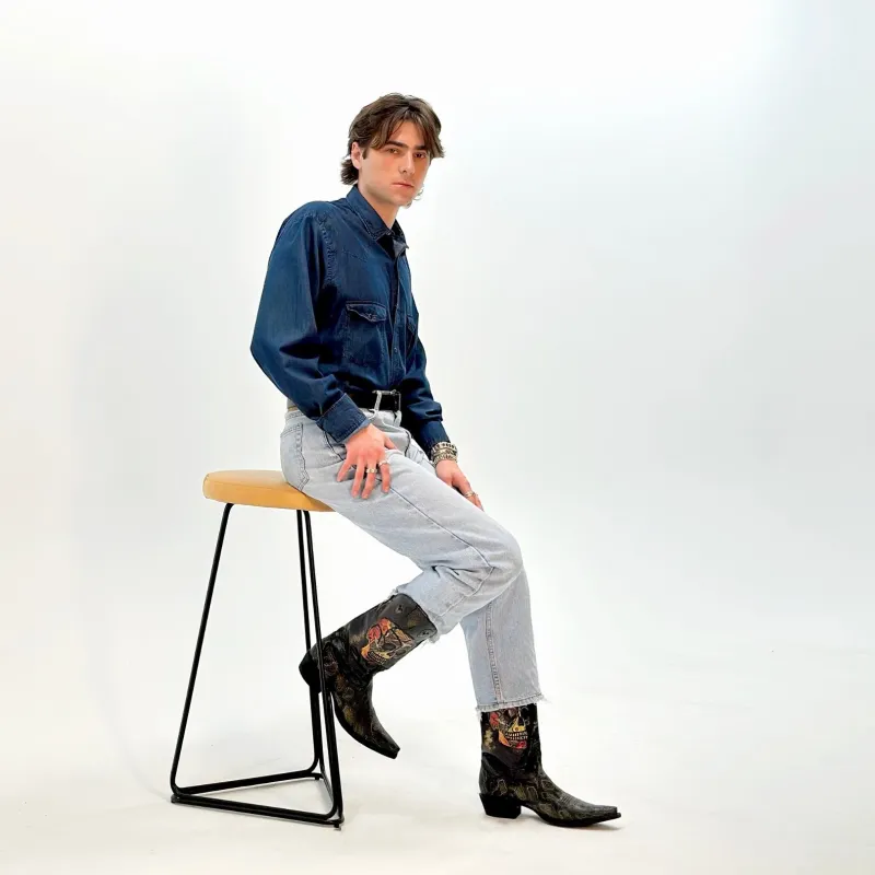 Men's Shirt Dark Denim sold by Old Gringo