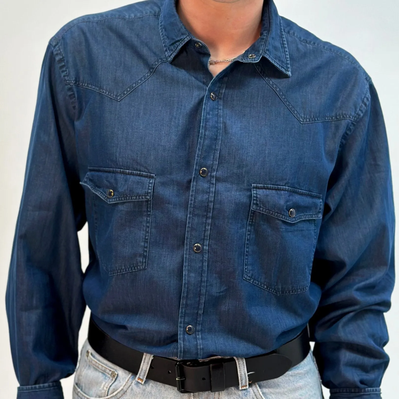 Men's Shirt Dark Denim sold by Old Gringo product image thumbnail 2