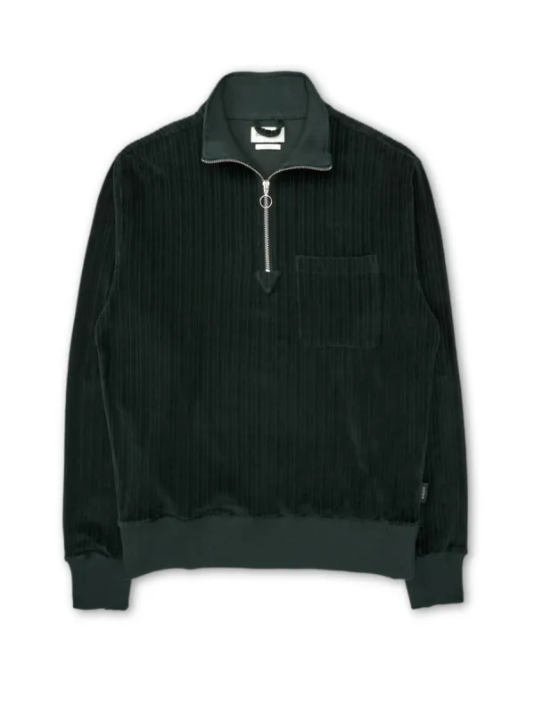 Half Zip Sweatshirt Willow Dark Green sold by Oliver Spencer
