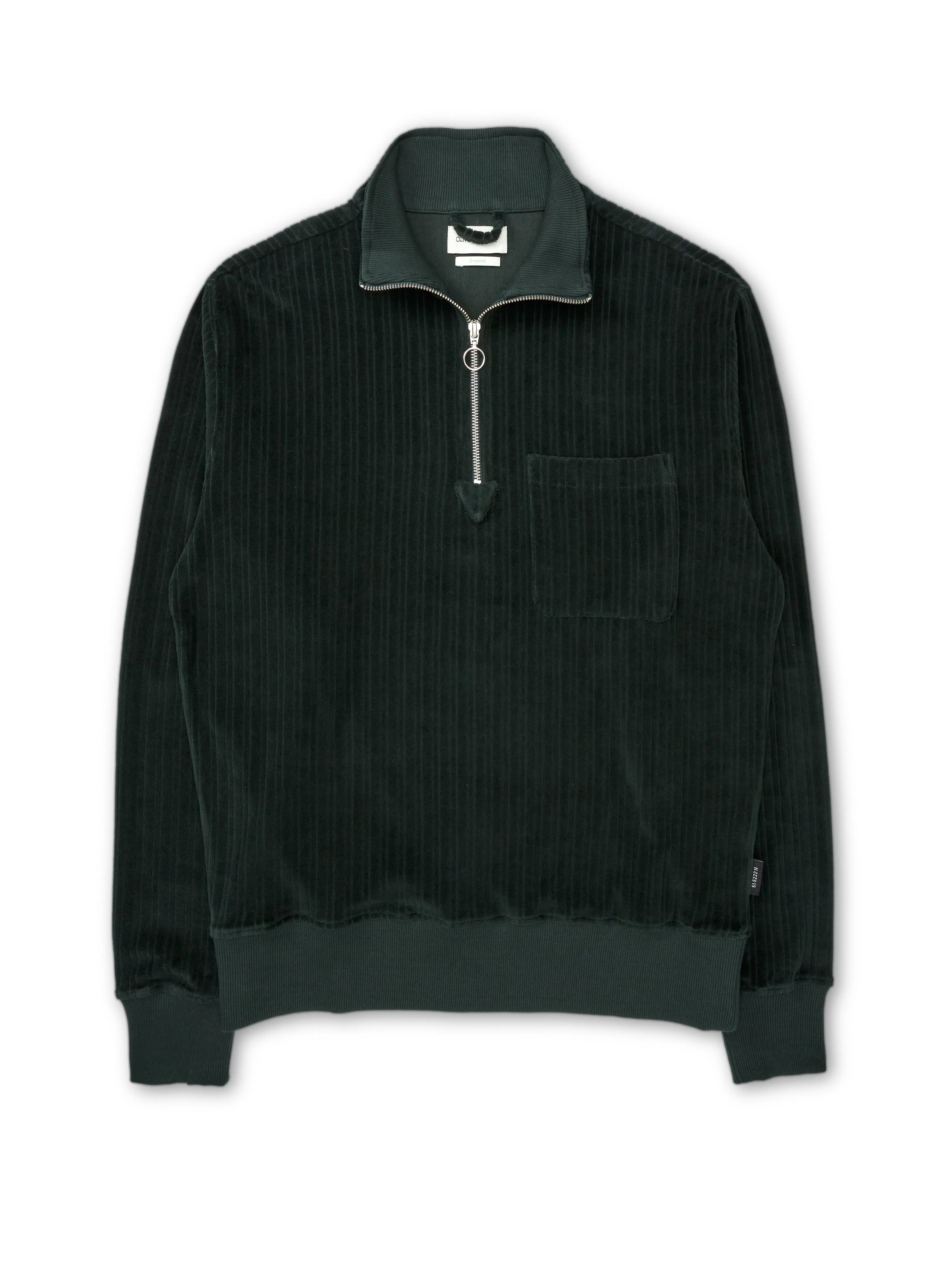 Half Zip Sweatshirt Willow Dark Green sold by Oliver Spencer