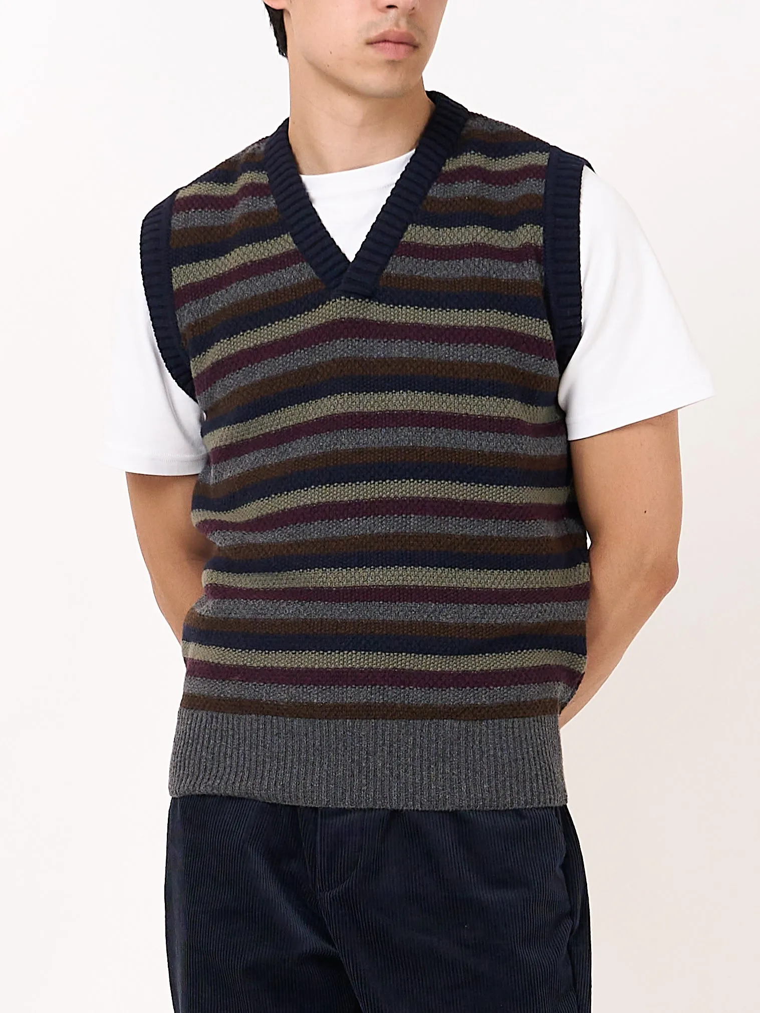 Graves V Neck Vest Bryant Multi sold by Oliver Spencer product image thumbnail 3