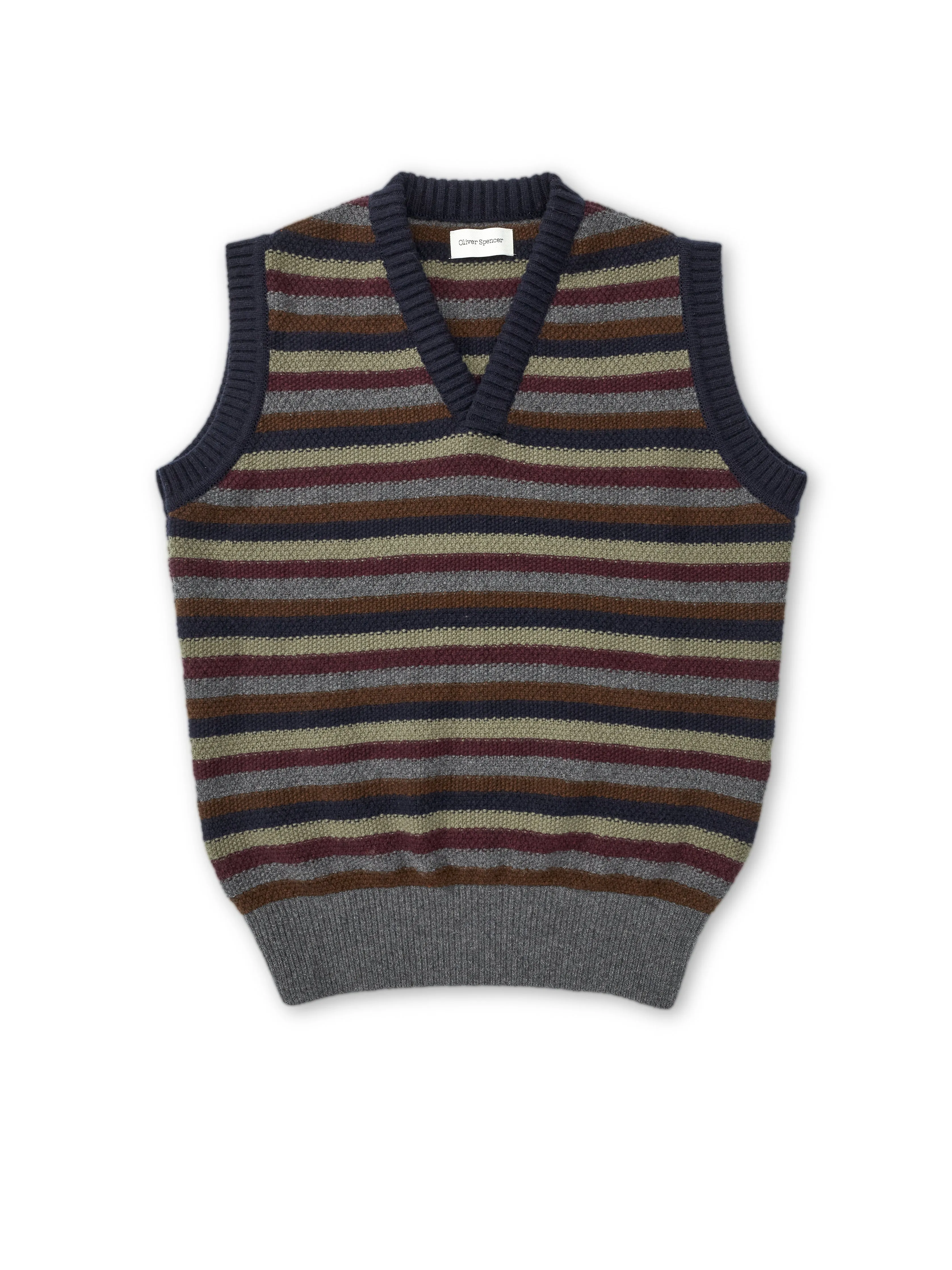 Graves V Neck Vest Bryant Multi sold by Oliver Spencer