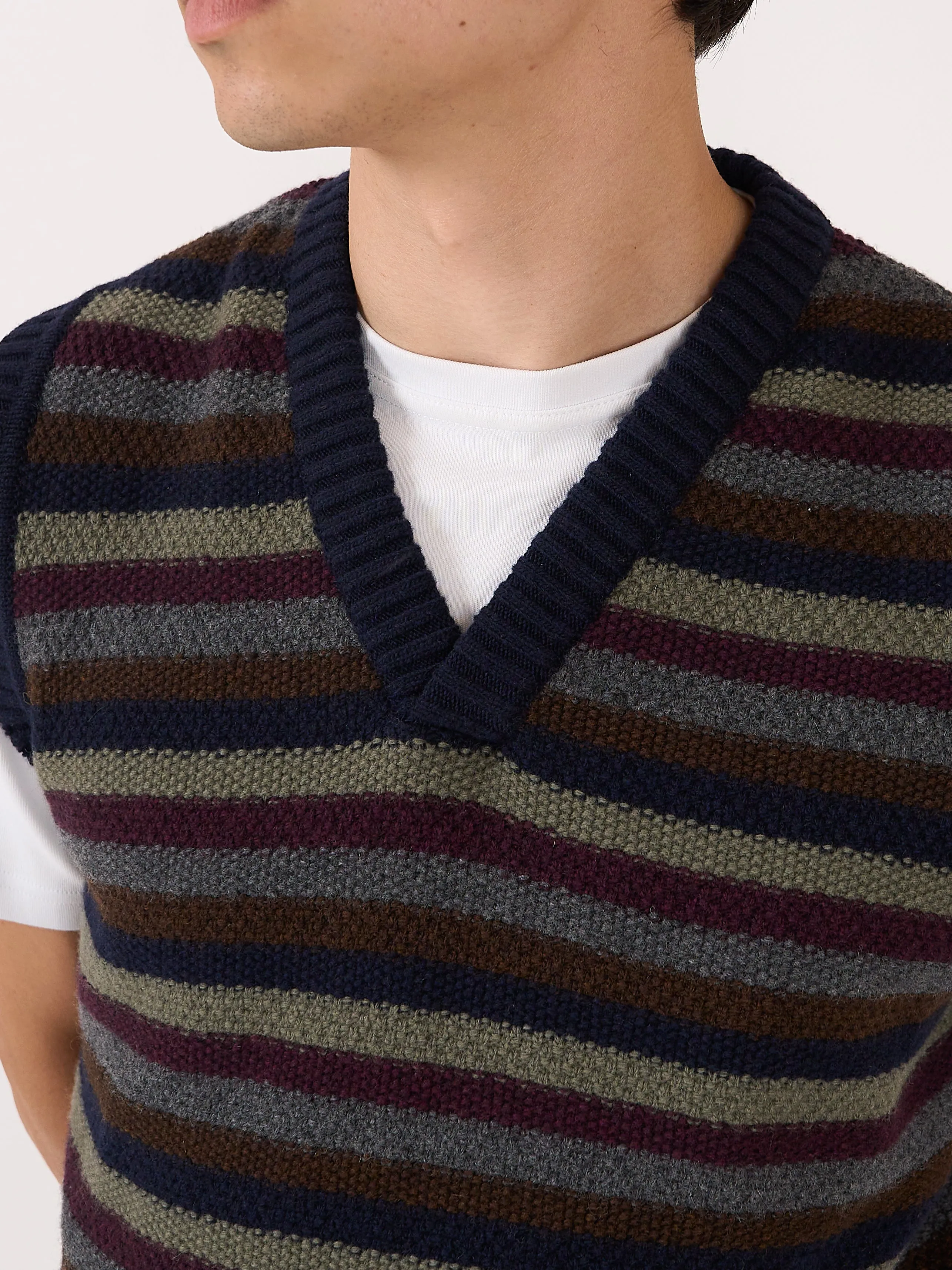 Graves V Neck Vest Bryant Multi sold by Oliver Spencer product image thumbnail 5