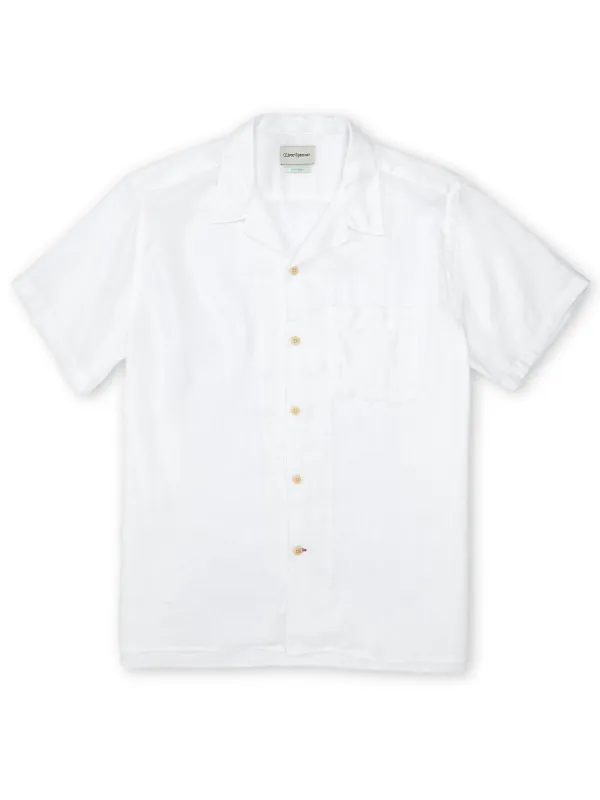 Havana Short Sleeve Shirt Bridford White sold by Oliver Spencer
