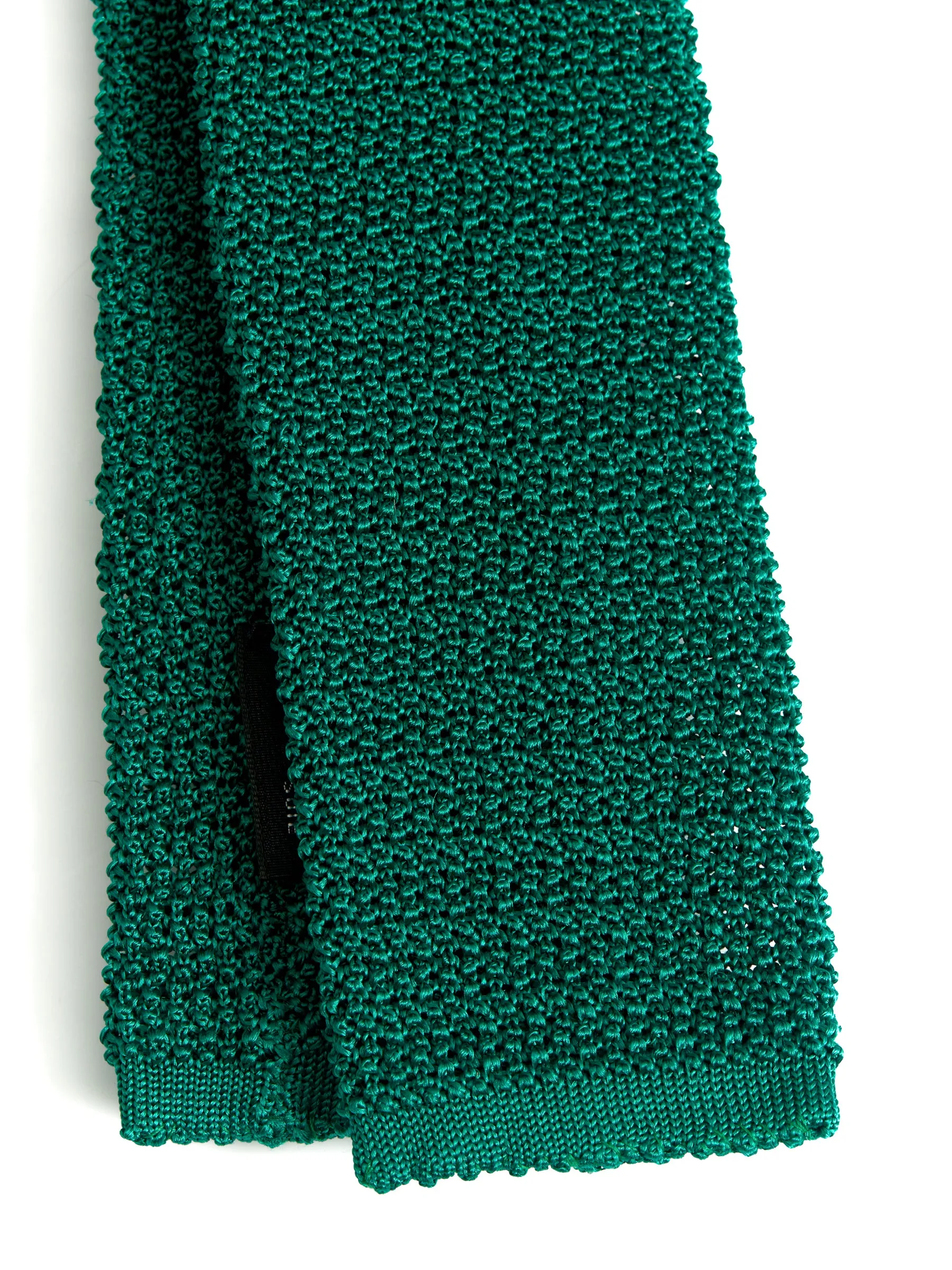 Silk Knitted Tie Green sold by Oliver Spencer product image thumbnail 2