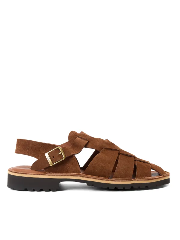 Fracap Fisherman Sandal Tan Suede sold by Oliver Spencer