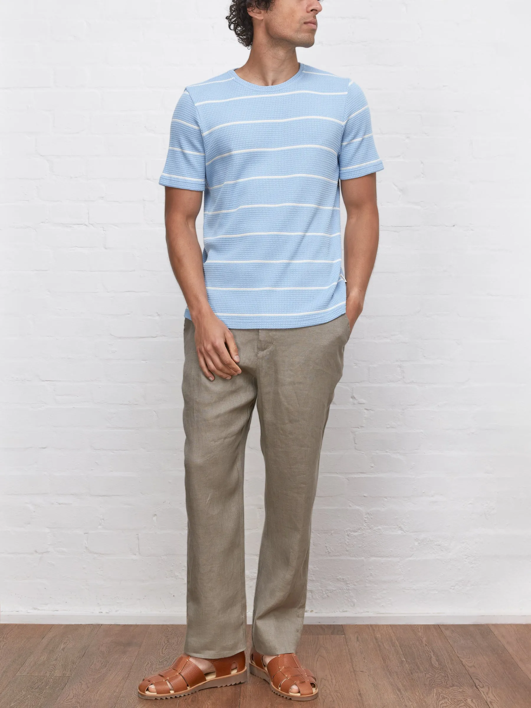 Conduit T-Shirt Gilmore Sky Blue sold by Oliver Spencer product image thumbnail 2
