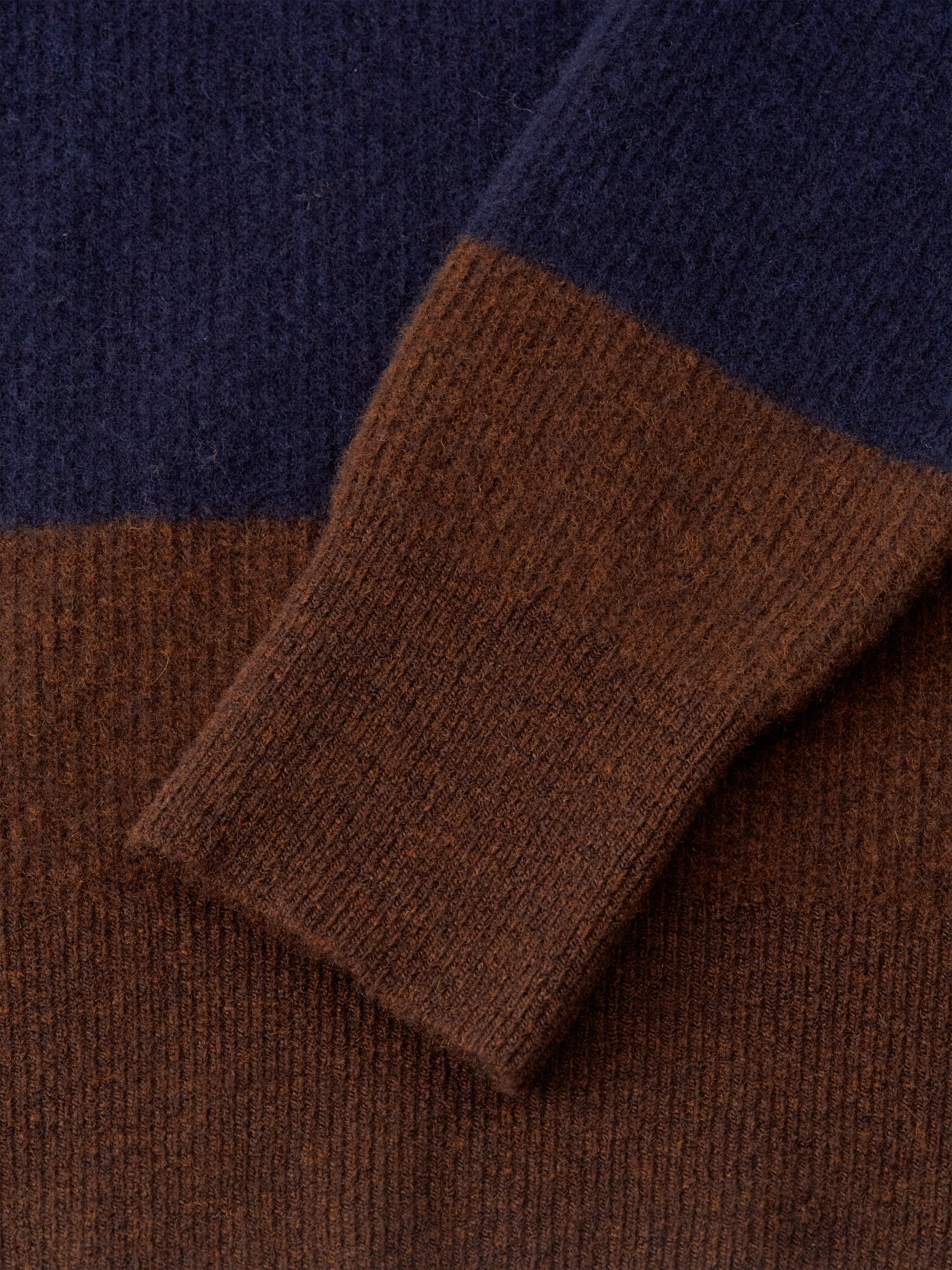 Blenheim Jumper Paxton Navy/Brown sold by Oliver Spencer product image thumbnail 5