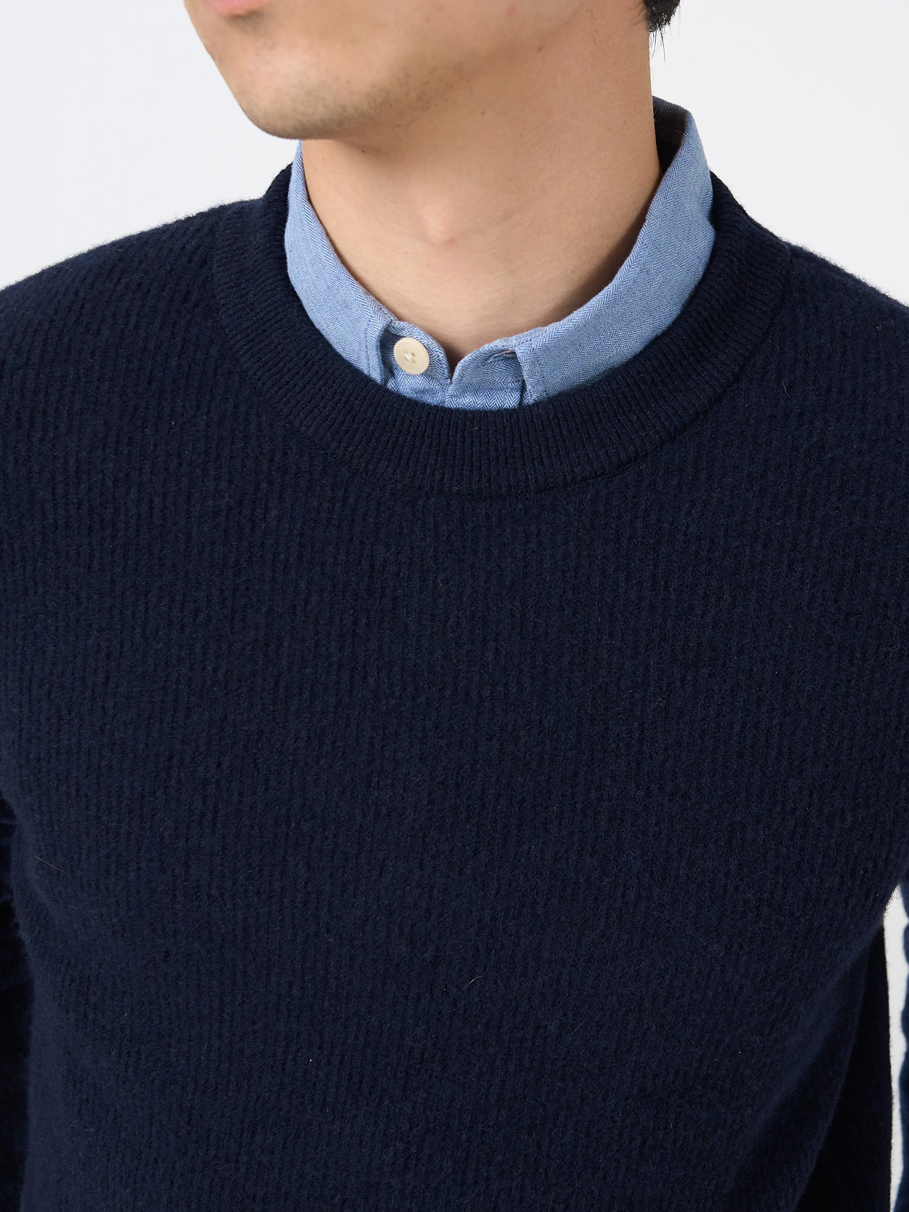 Blenheim Jumper Hartwell Navy sold by Oliver Spencer product image thumbnail 5