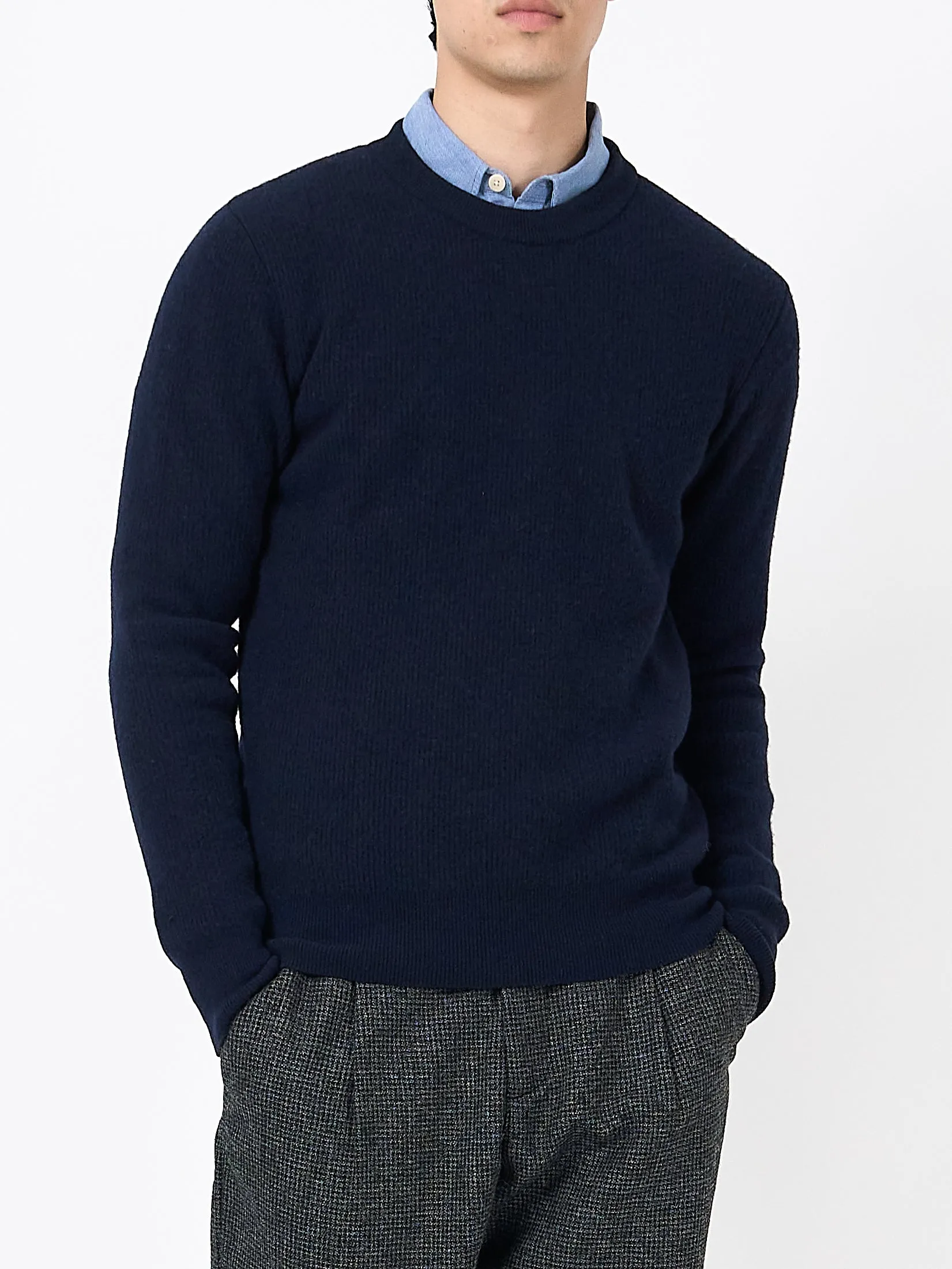 Blenheim Jumper Hartwell Navy sold by Oliver Spencer product image thumbnail 3