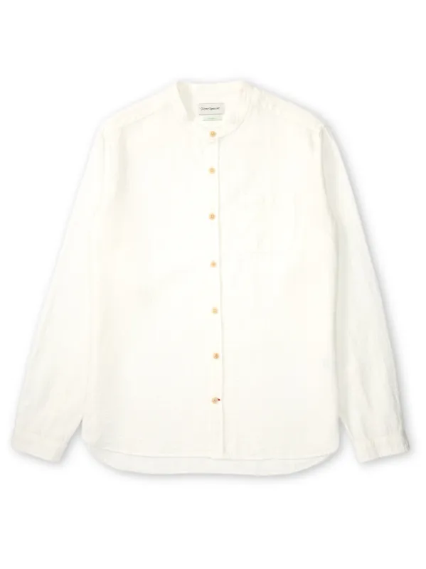 Grandad Shirt Haston Cream sold by Oliver Spencer