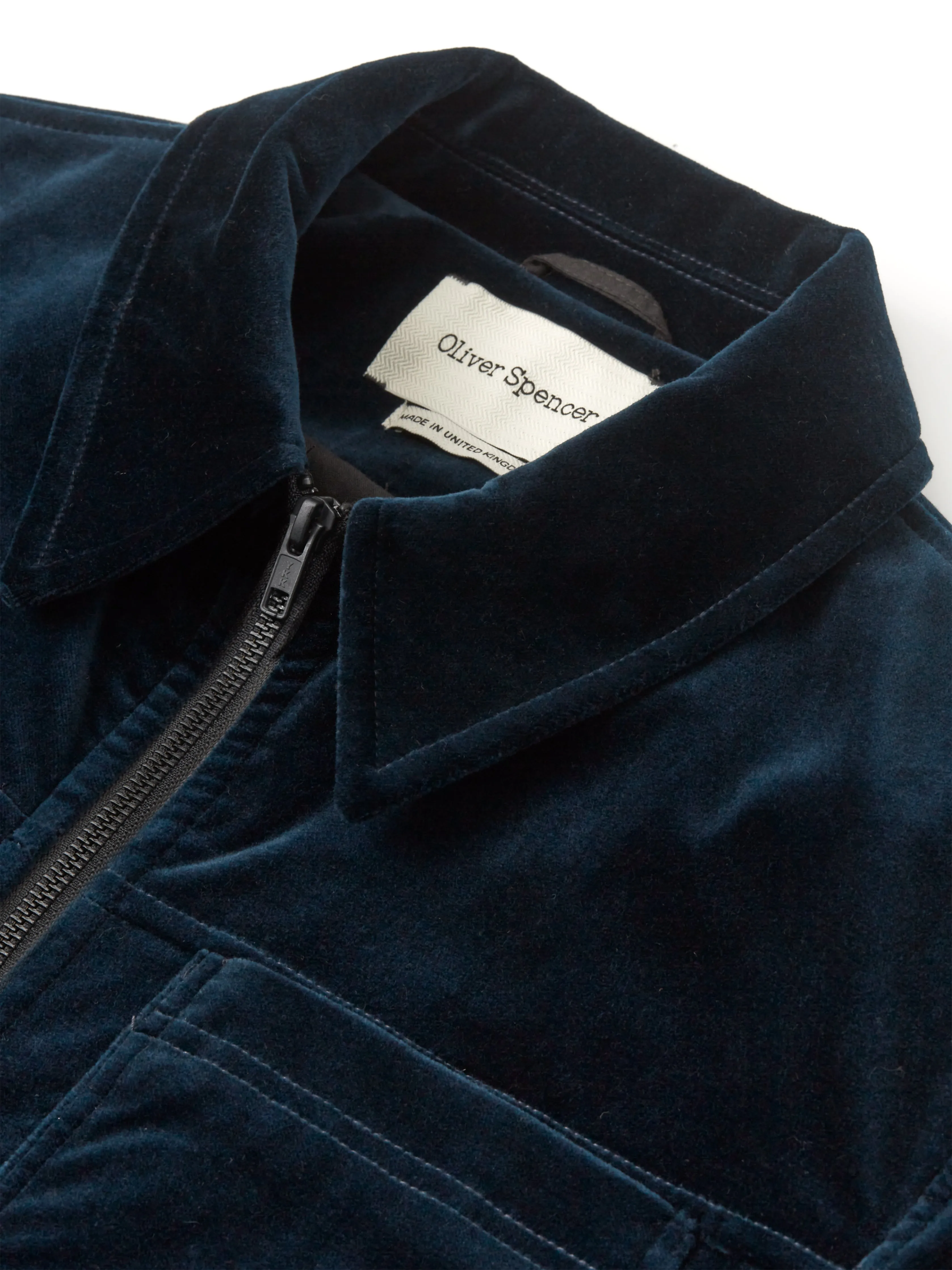 Norton Jacket Velvet Sapphire Blue sold by Oliver Spencer product image thumbnail 3