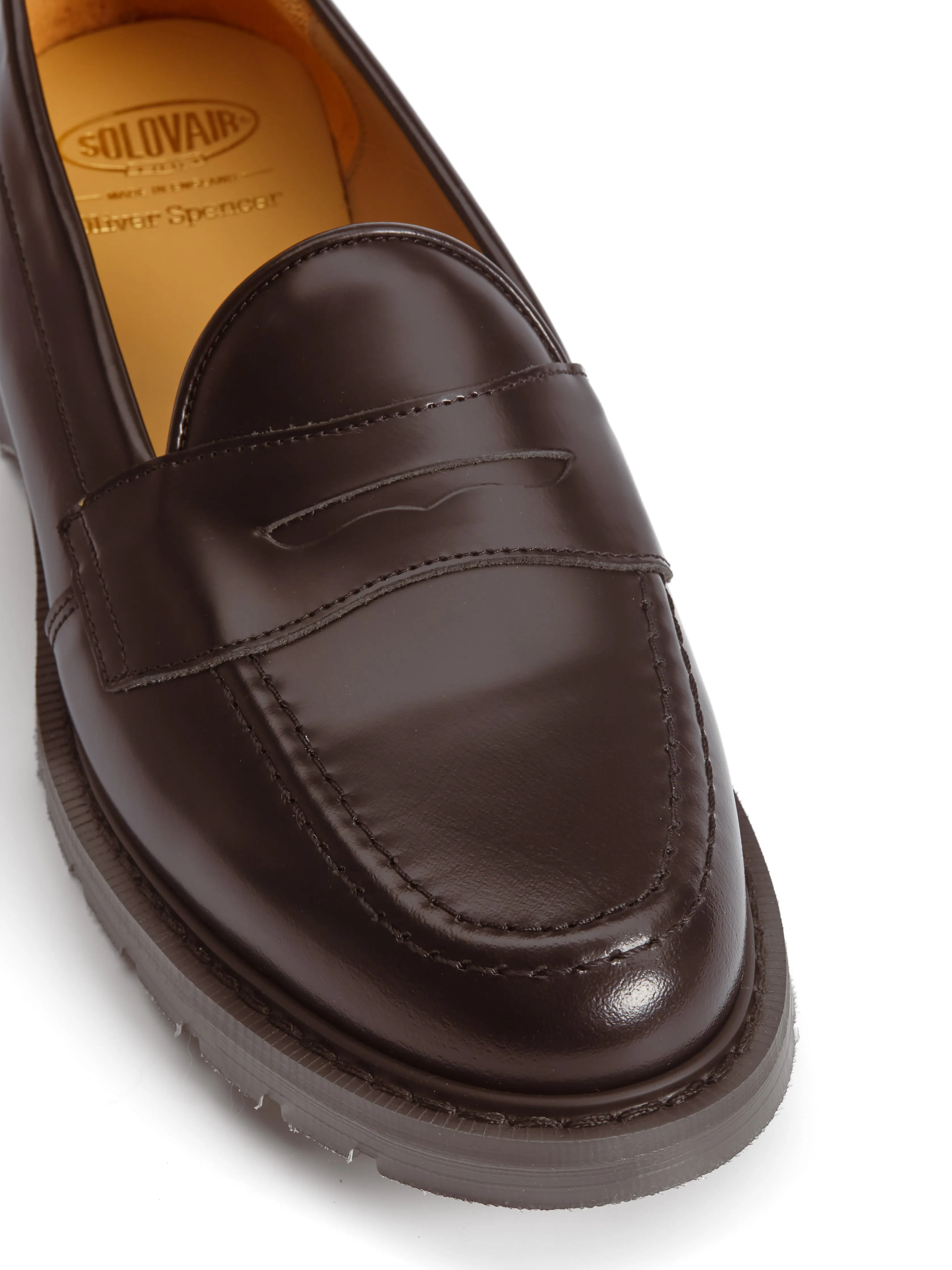 Solovair x Oliver Spencer Penny Loafer Ox Blood Hi Shine Leather sold by Oliver Spencer product image thumbnail 2