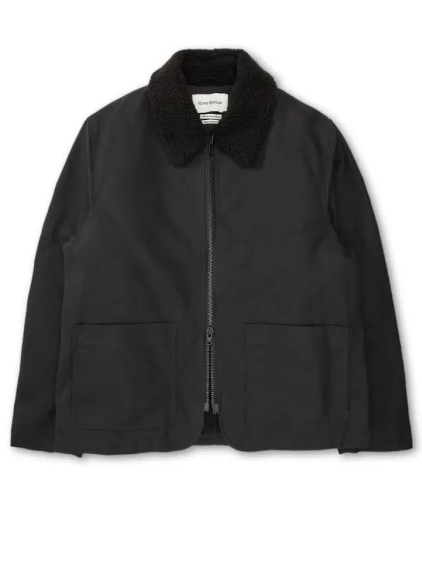 Lambeth Jacket Barwell Canvas Black sold by Oliver Spencer