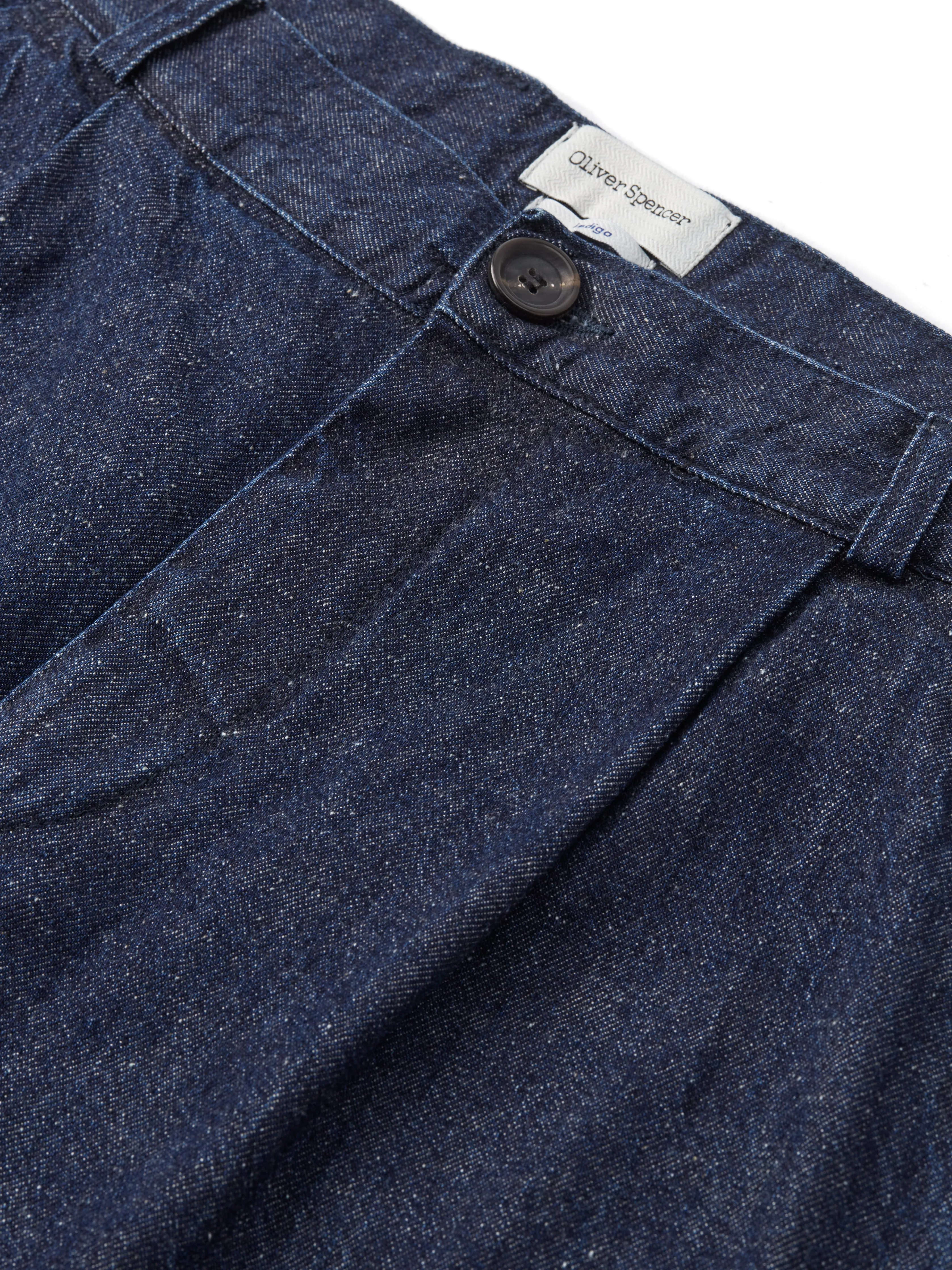 Morton Pleated Trousers Burnham Denim Indigo Blue sold by Oliver Spencer product image thumbnail 4