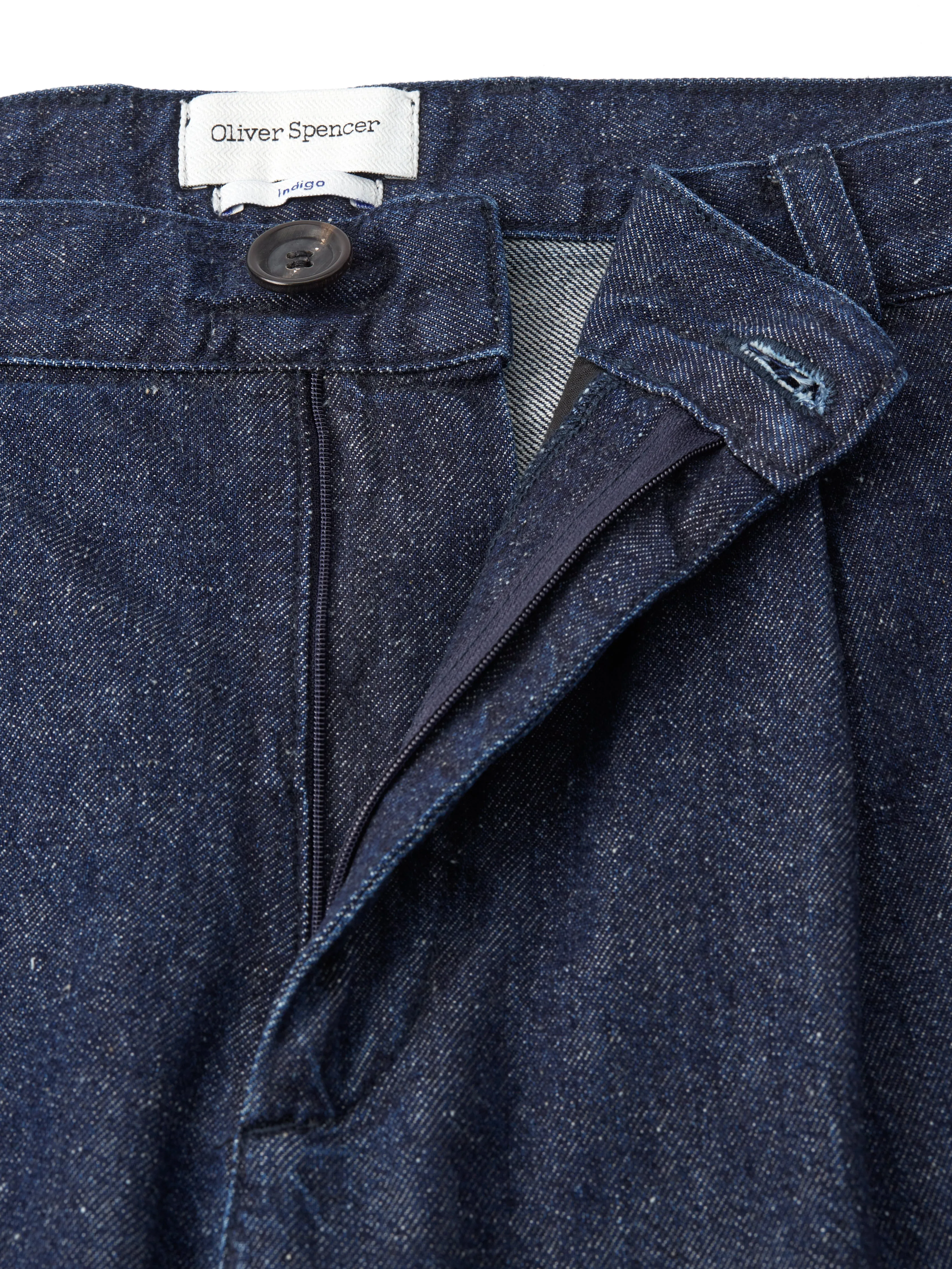 Morton Pleated Trousers Burnham Denim Indigo Blue sold by Oliver Spencer product image thumbnail 5